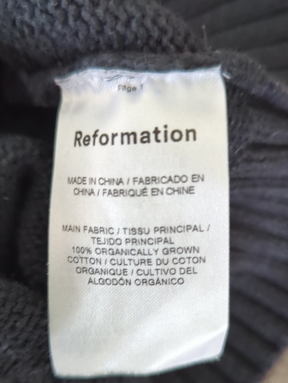 Reformation Black Norma Cotton Sweater Tank - Picture 5 of 6
